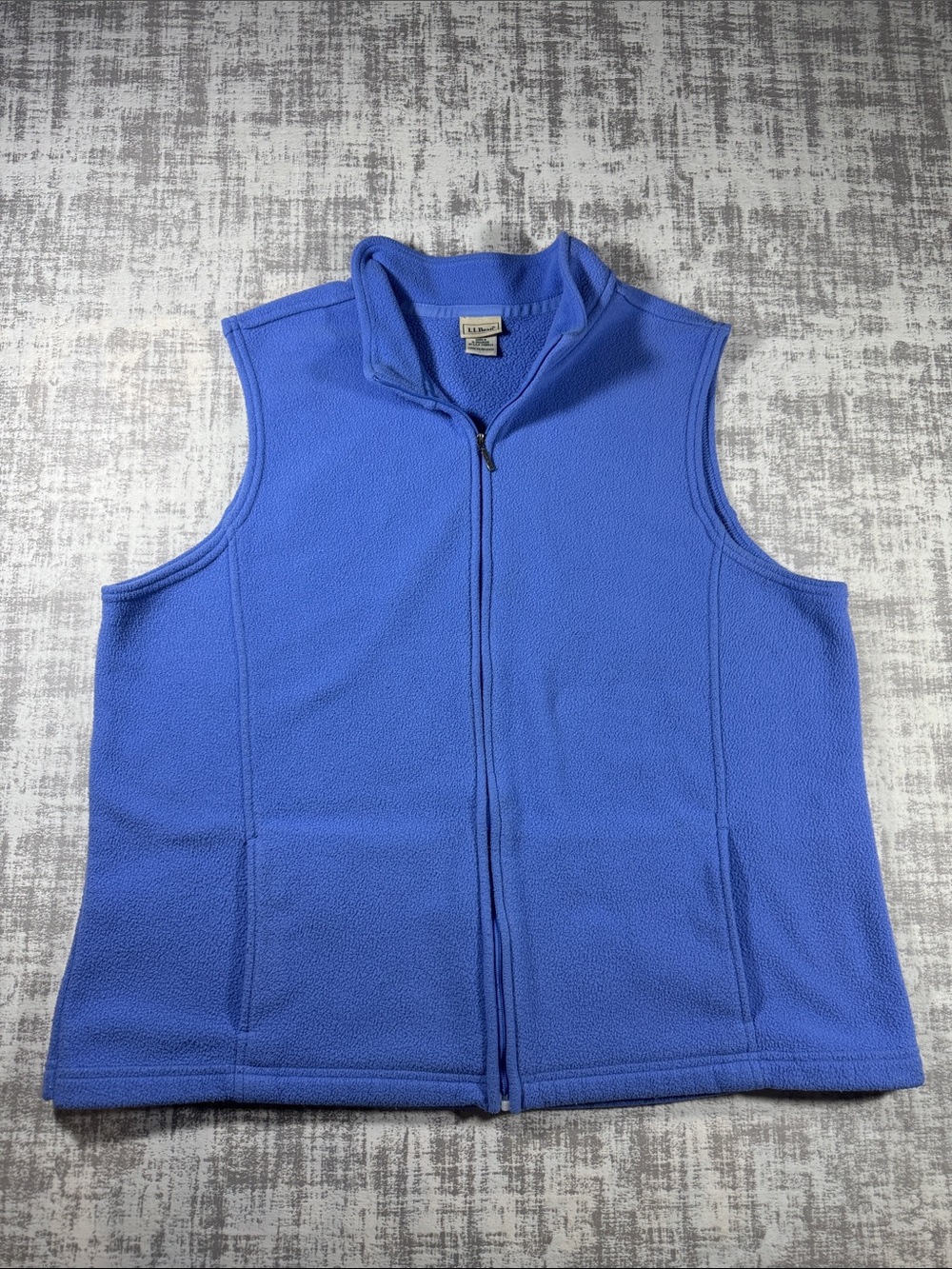 Vintage The L.L. Bean Classic Full-Zip Blue fleece Vest size 1X 24X22PTP